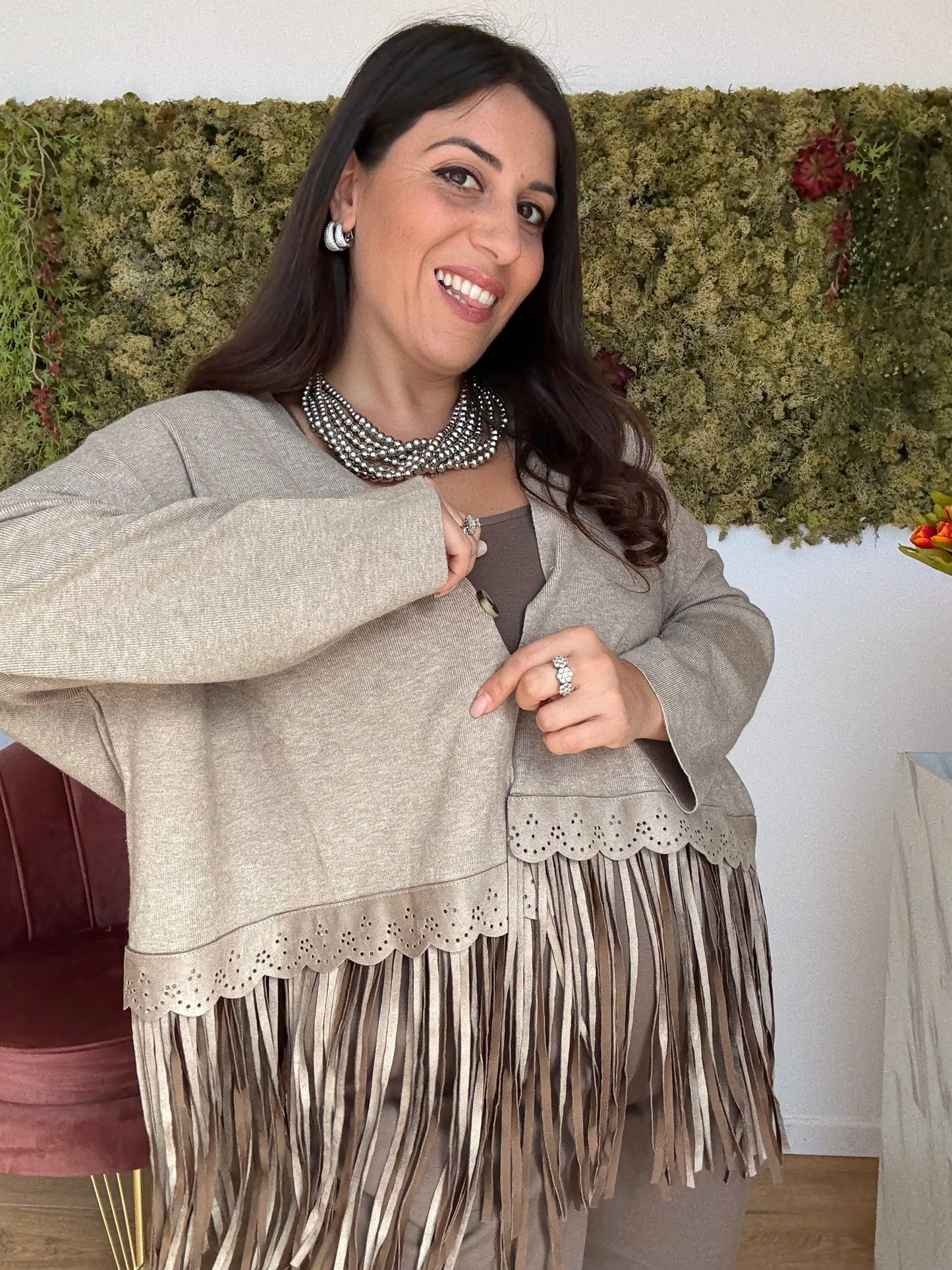 Cardigan Frange