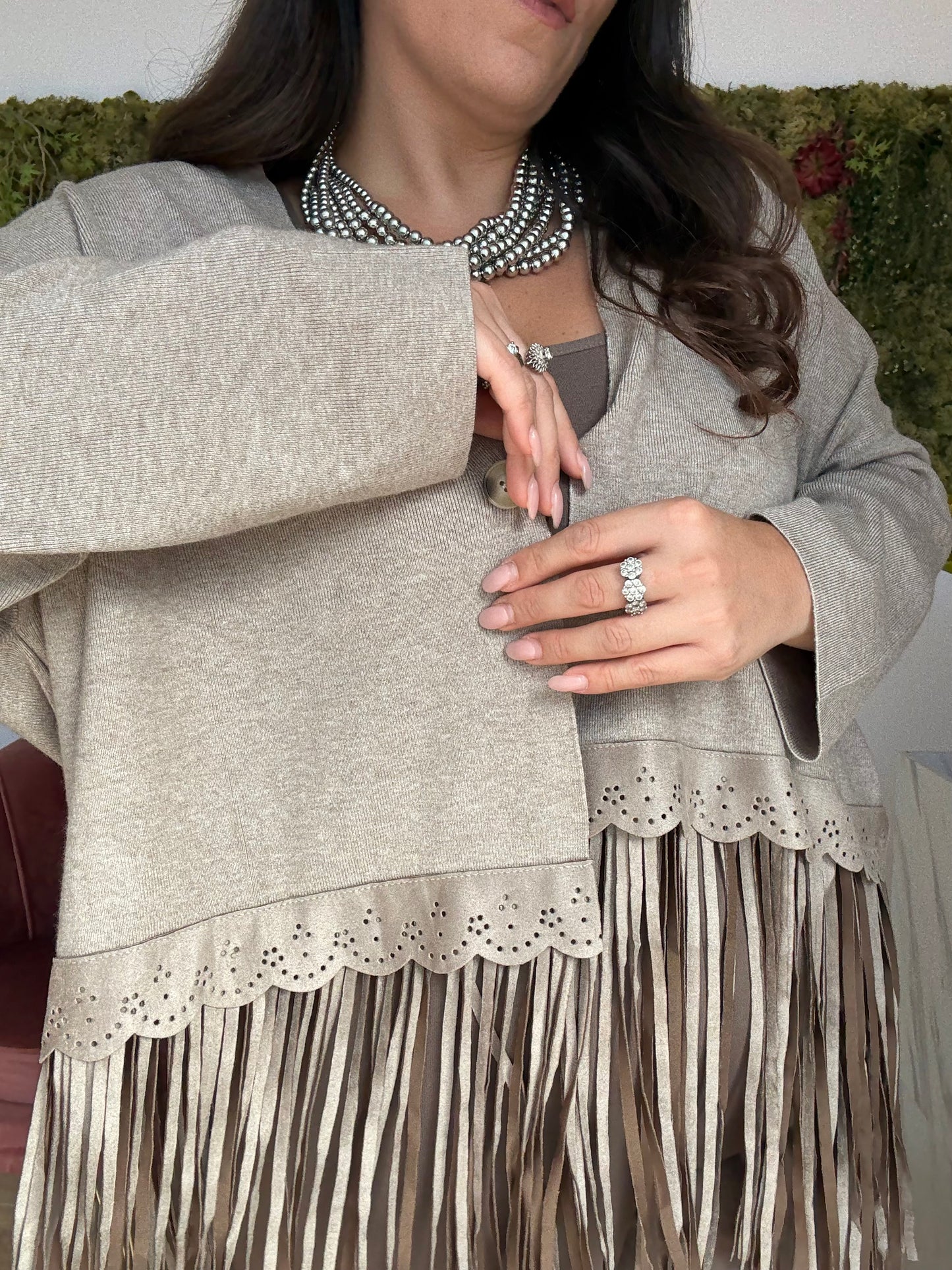 Cardigan Frange