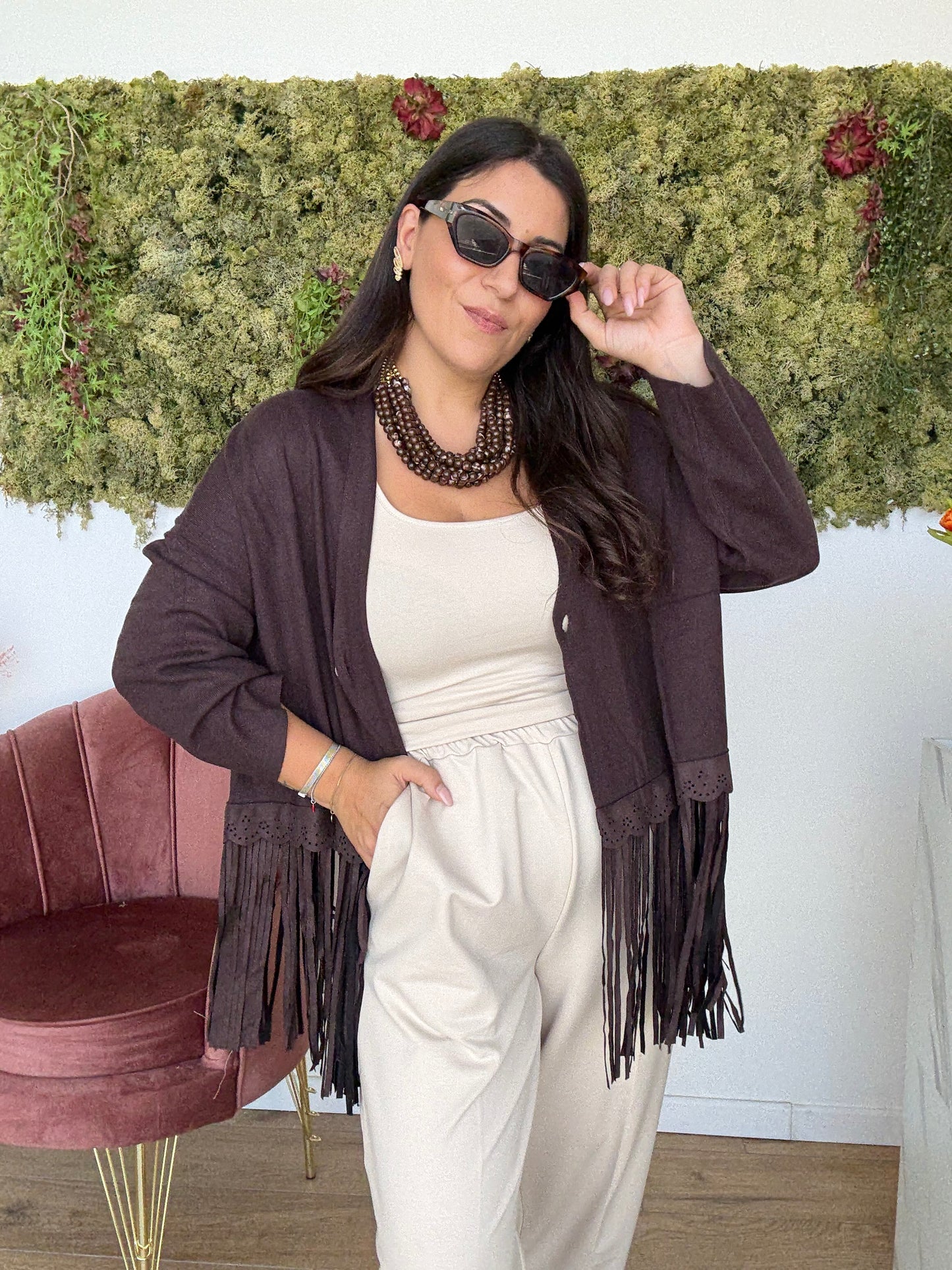 Cardigan Frange