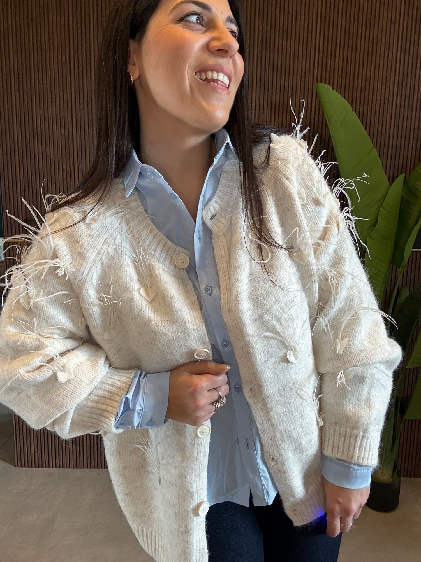 Cardigan Piume