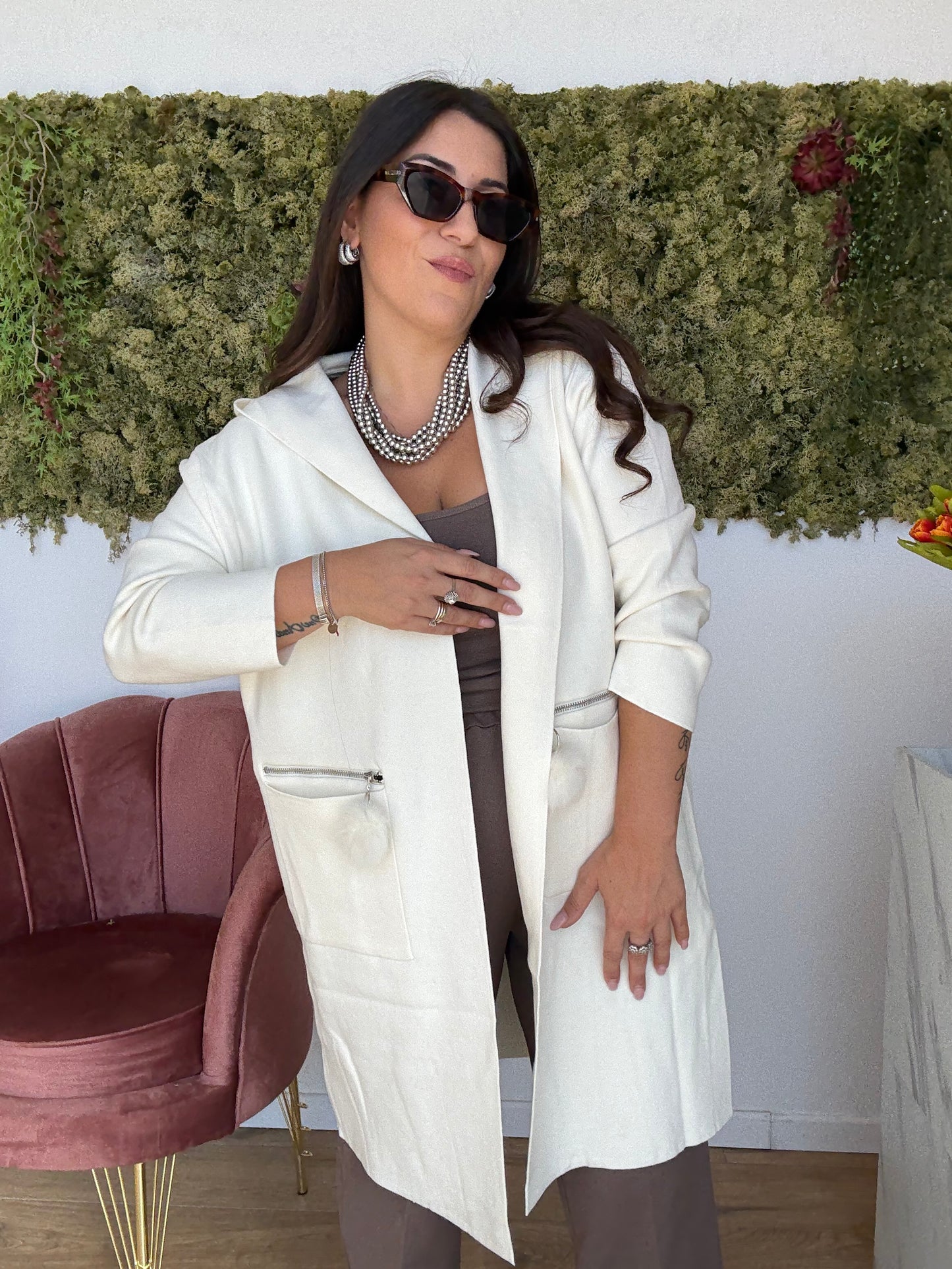 Cardigan Cappuccio