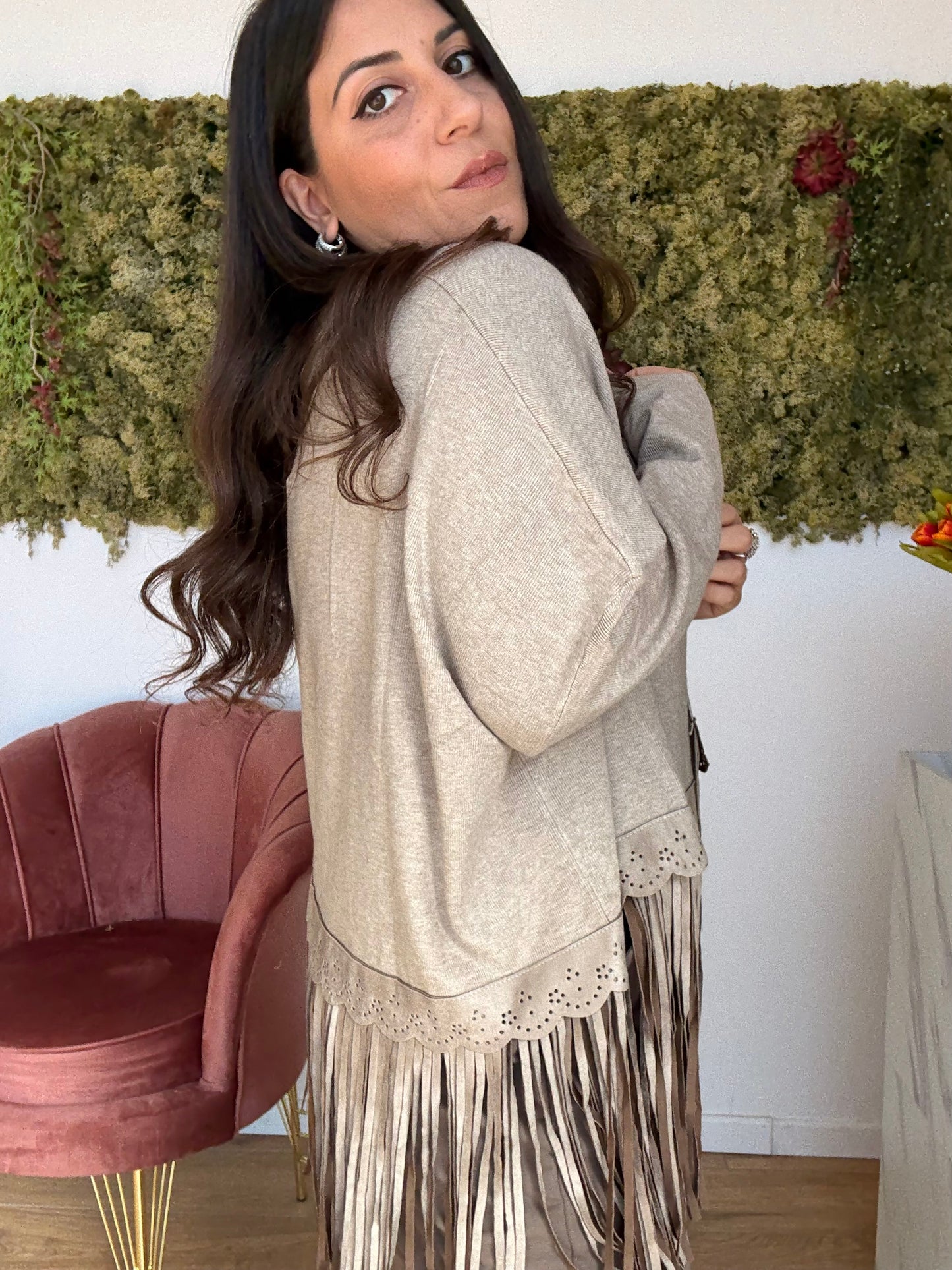 Cardigan Frange