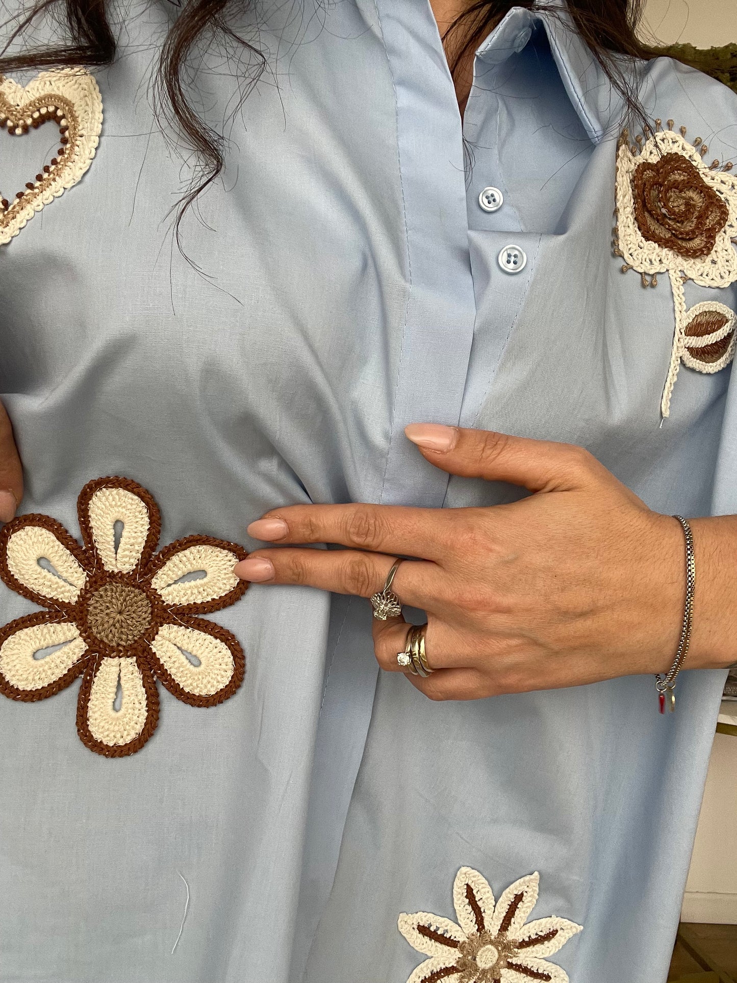 Camicia Over ricamo