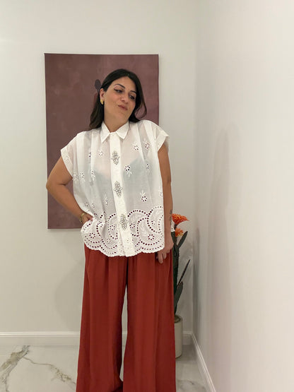 Camicia Pizzo San Gallo
