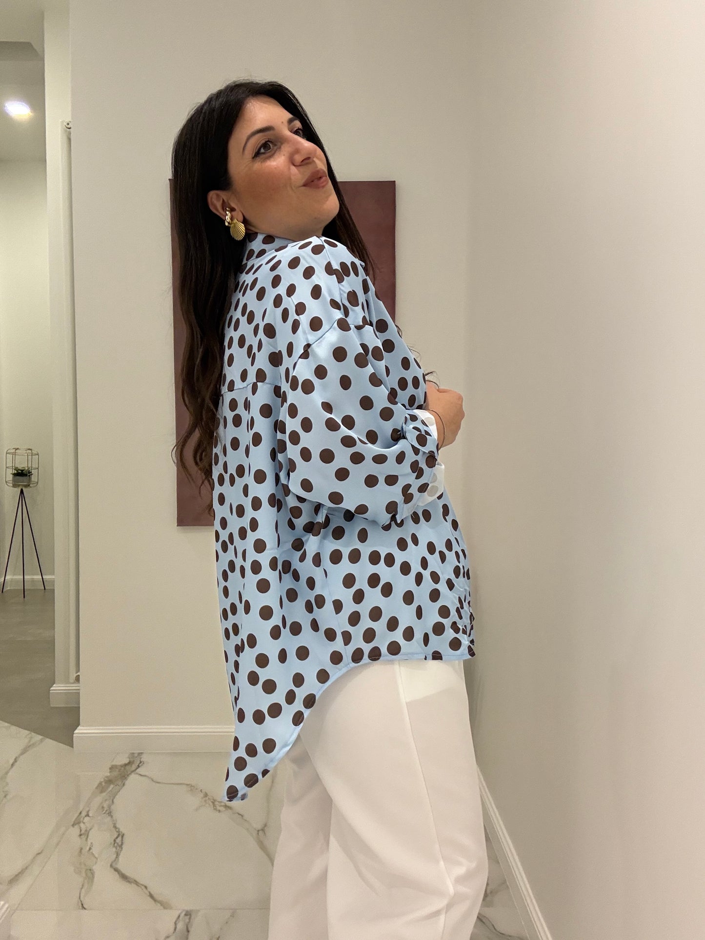 Camicia Satin Pois