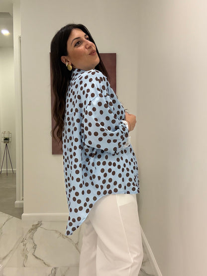 Camicia Satin Pois