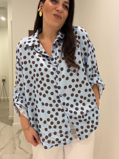 Camicia Satin Pois