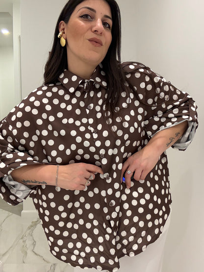 Camicia Satin Pois