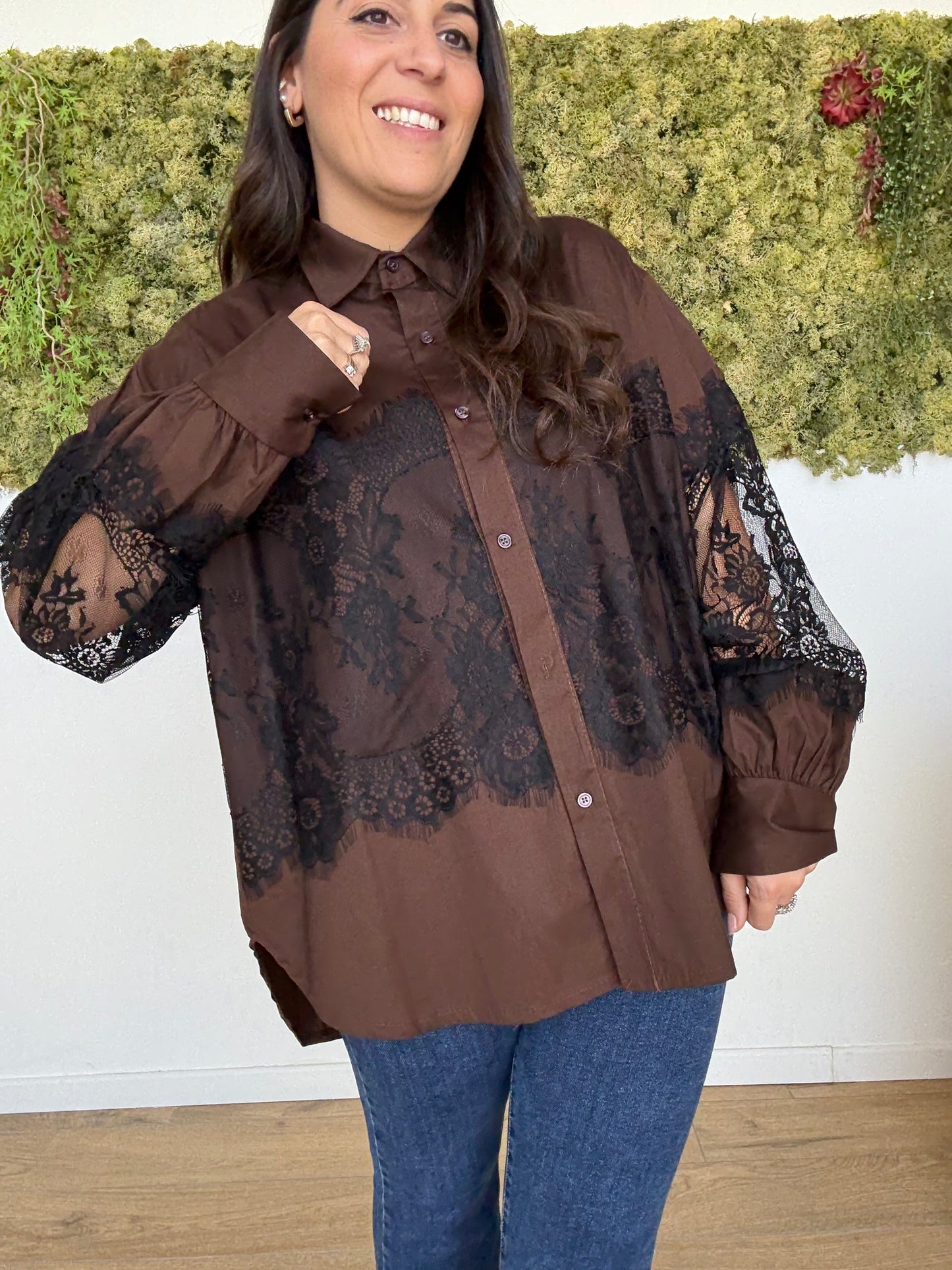 Camicia Cotone & Pizzo