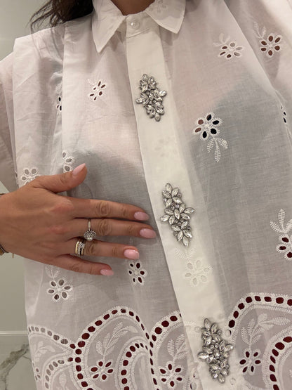 Camicia Pizzo San Gallo