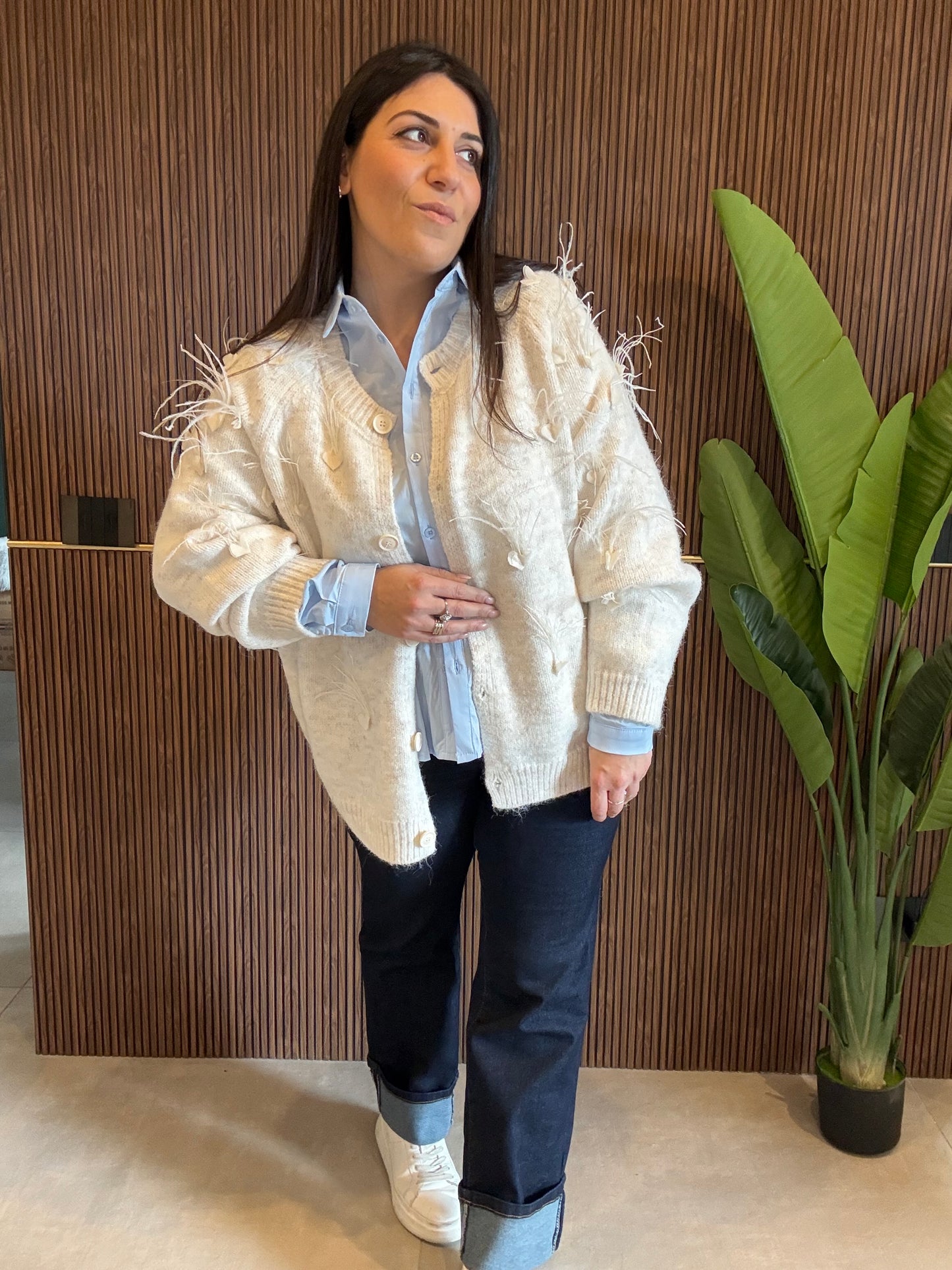 Cardigan Piume
