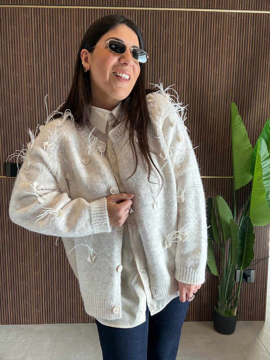 Cardigan Piume