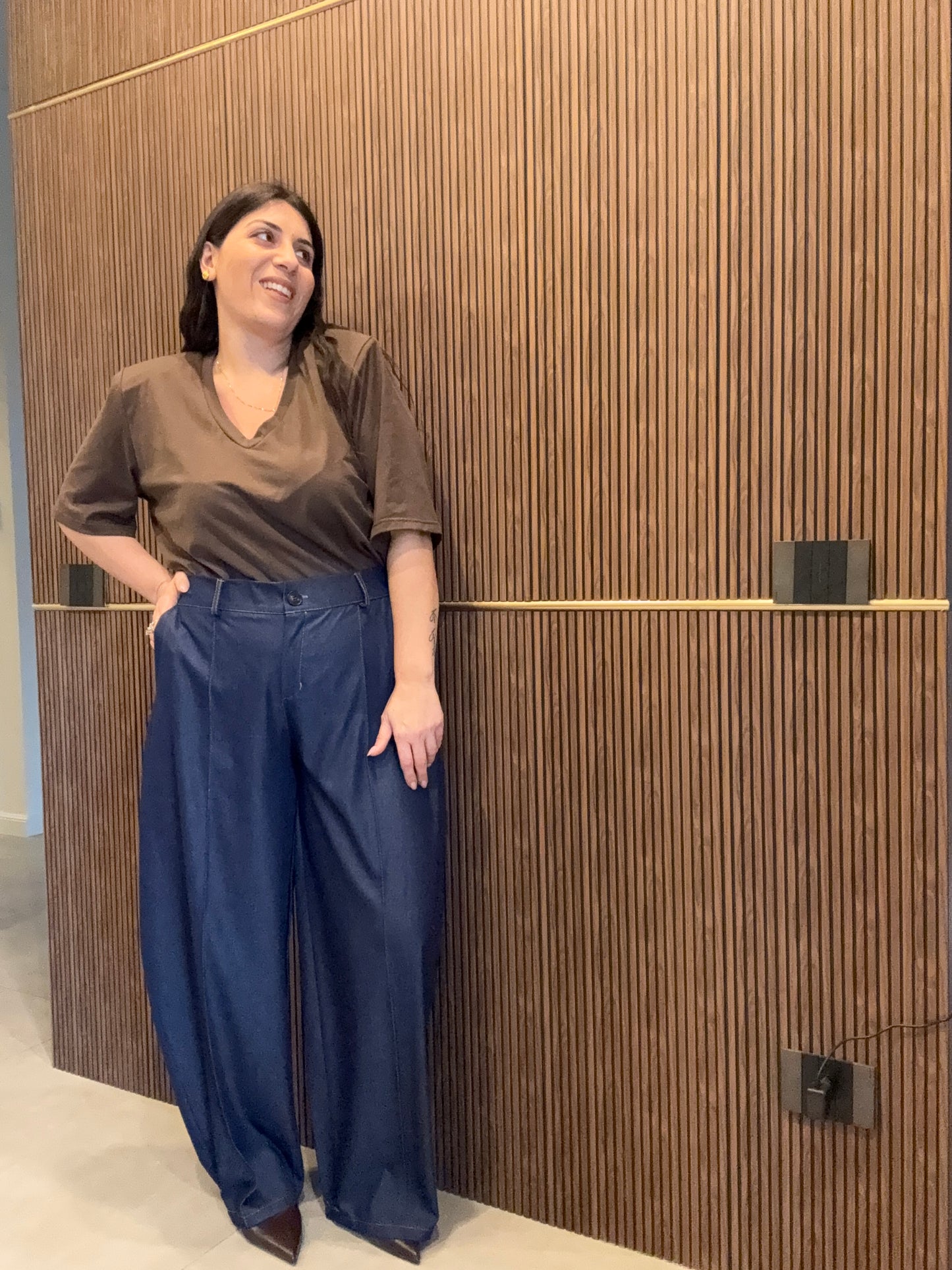 Pantalone Baloon Chambray