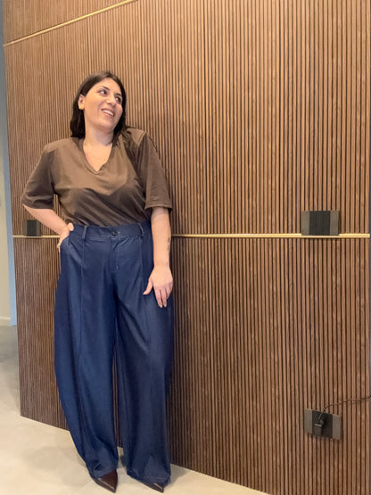 Pantalone Baloon Chambray