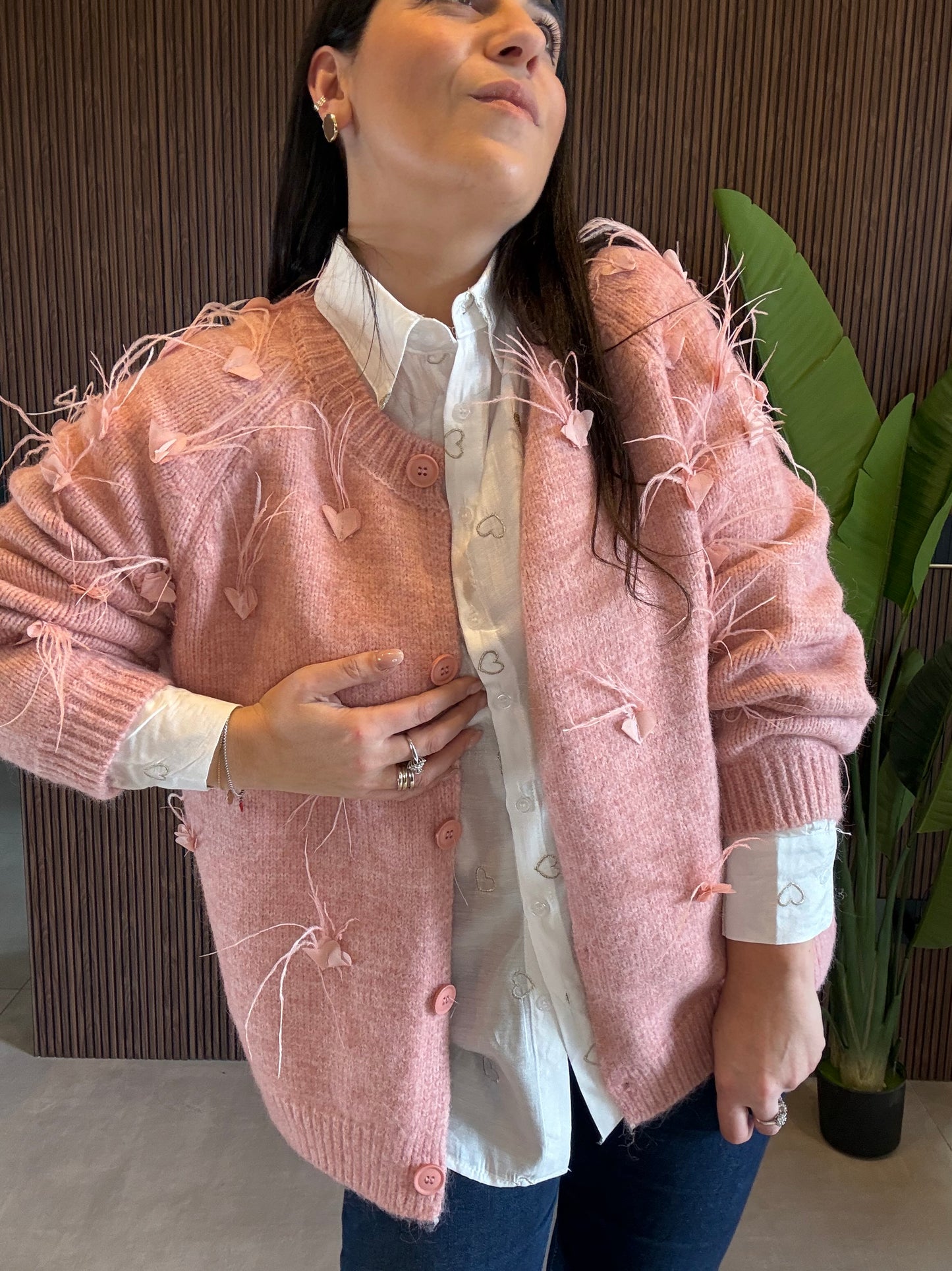 Cardigan Piume