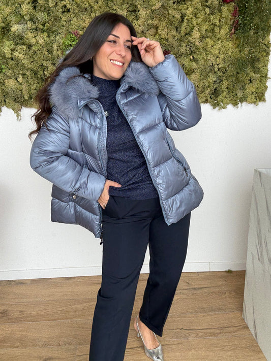 Piumino Corto Pelliccia