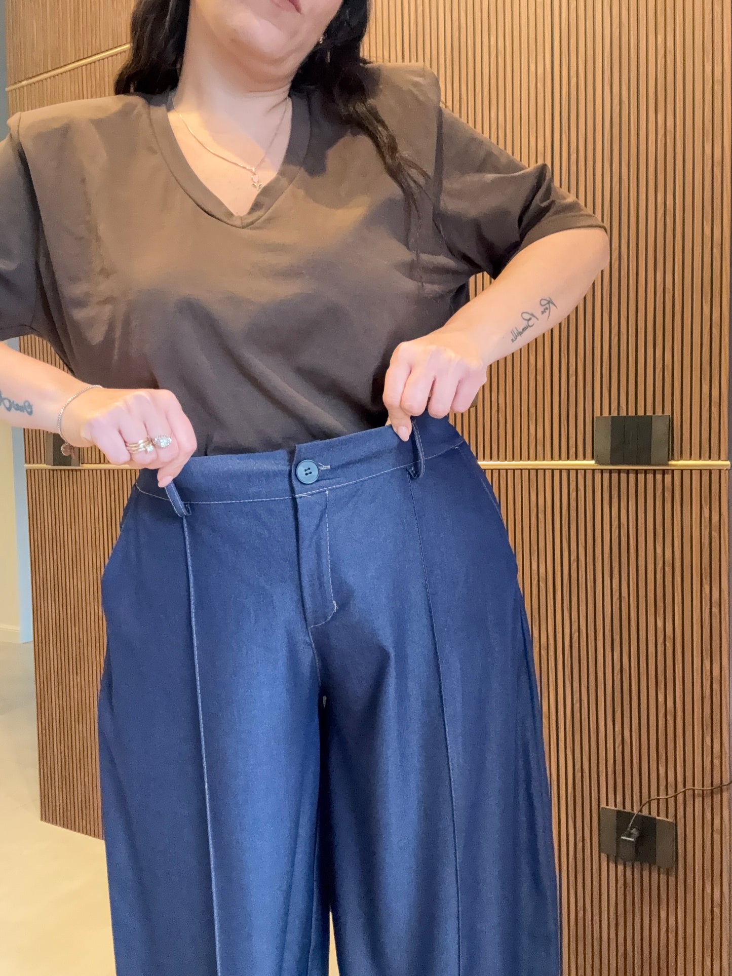 Pantalone Baloon Chambray