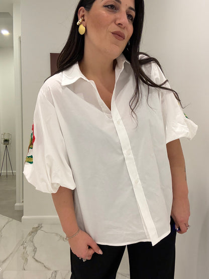 Camicia Manica Ricamo
