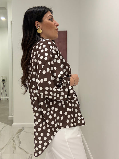 Camicia Satin Pois