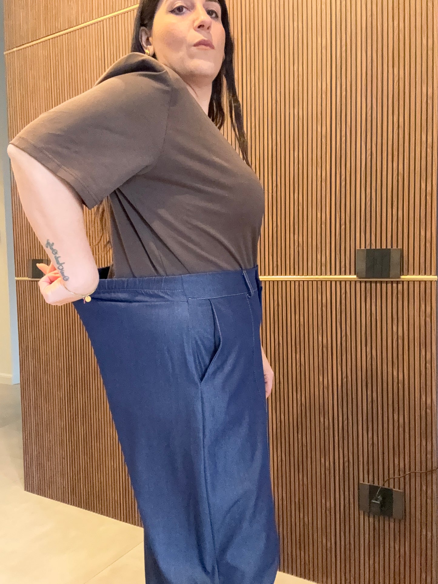 Pantalone Baloon Chambray