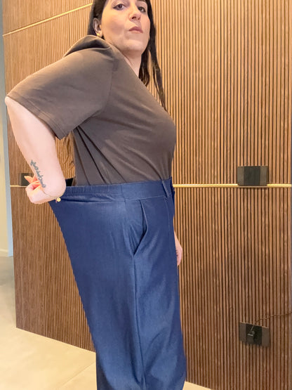 Pantalone Baloon Chambray