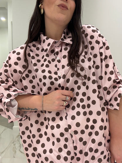 Camicia Satin Pois