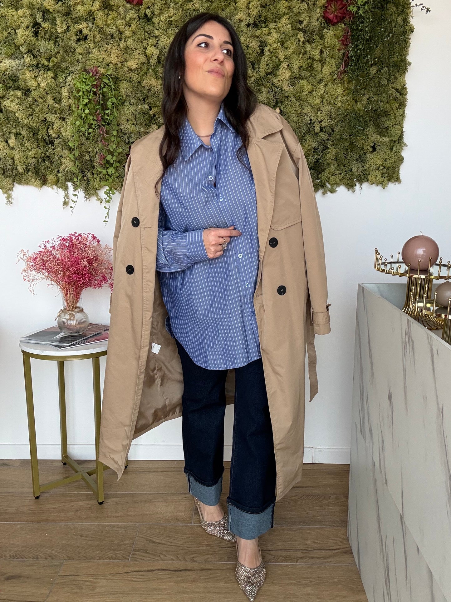 Camicia Over Gessata