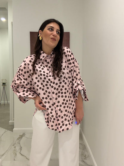 Camicia Satin Pois