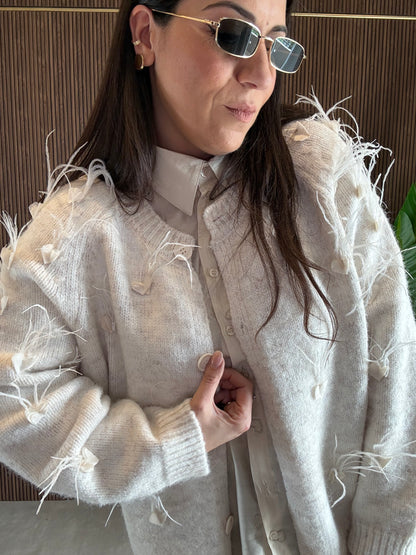 Cardigan Piume
