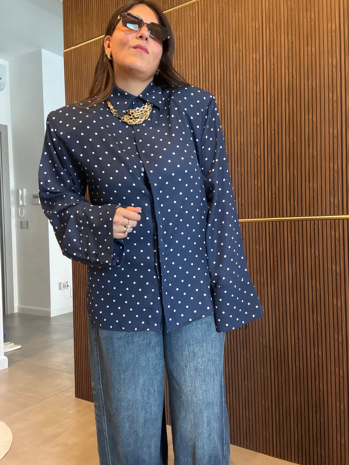 Camicia Spallone pois