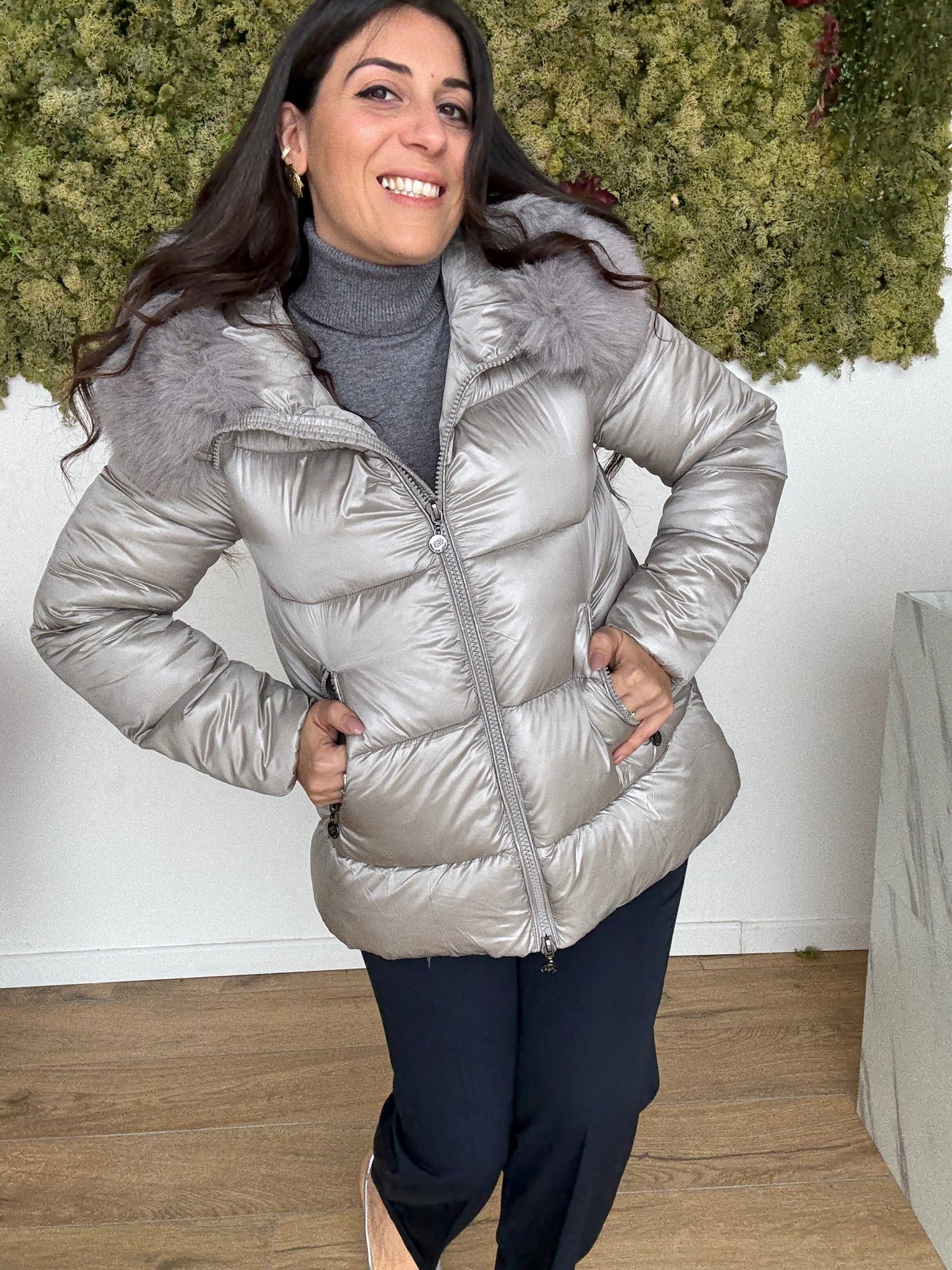 Piumino Corto Pelliccia