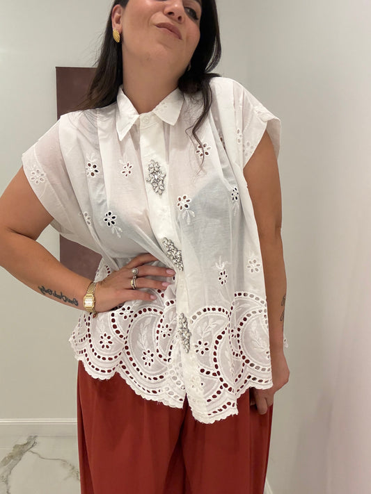 Camicia Pizzo San Gallo