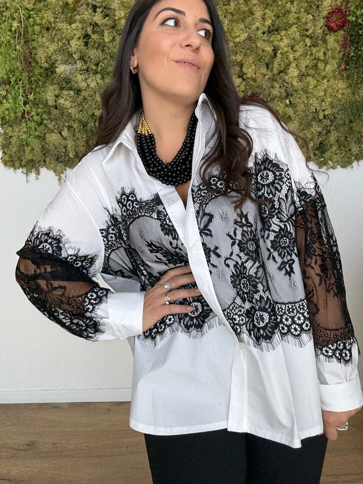 Camicia Cotone & Pizzo