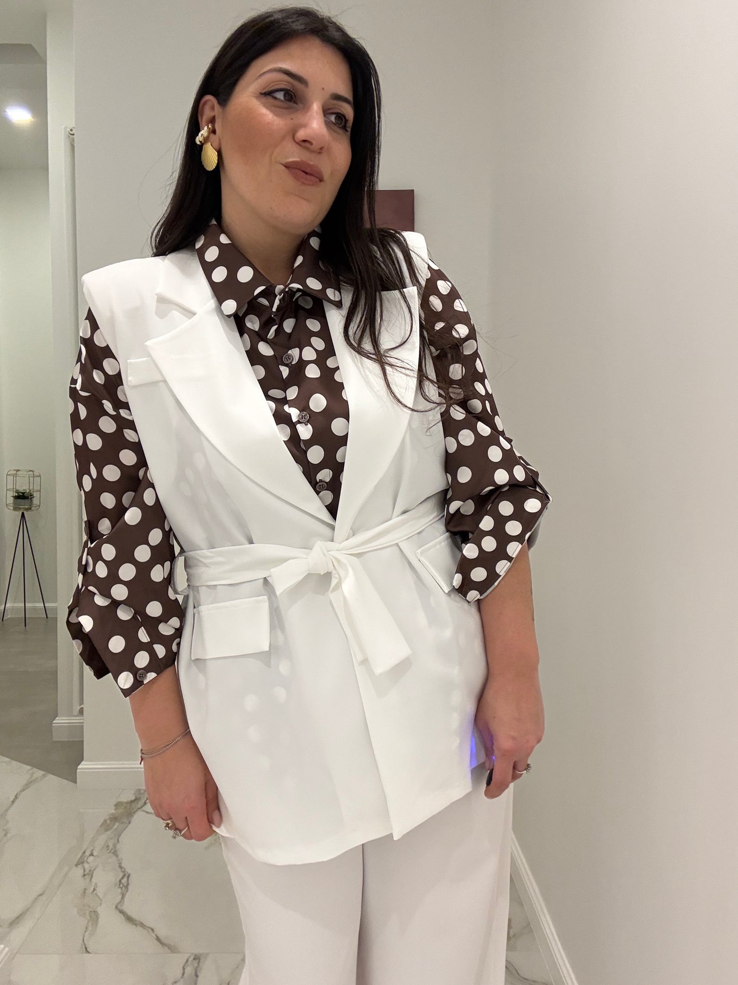 Camicia Satin Pois