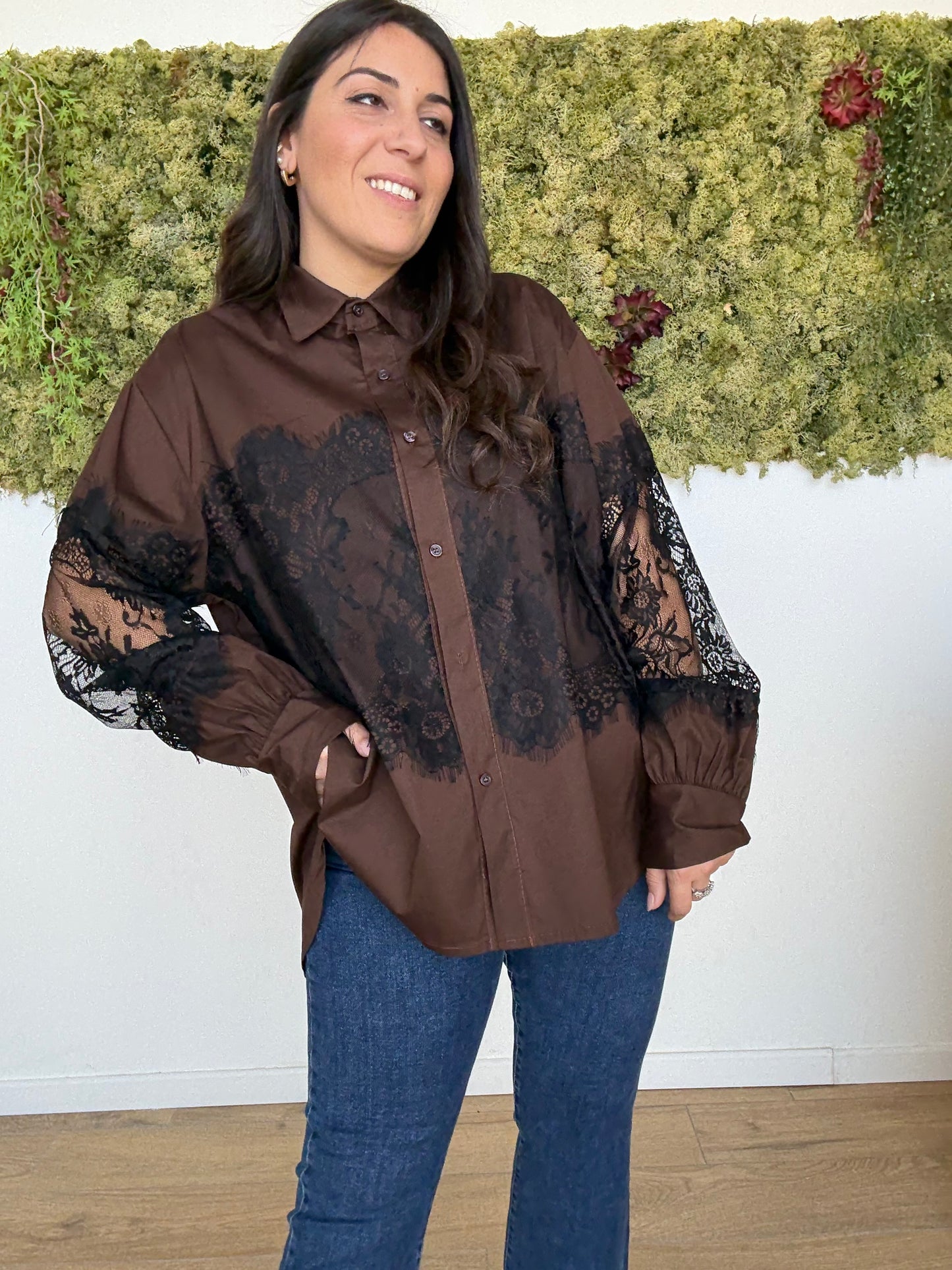 Camicia Cotone & Pizzo