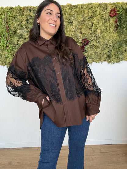 Camicia Cotone & Pizzo