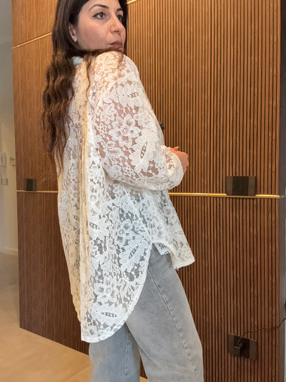 Camicia Pizzo Gioiello
