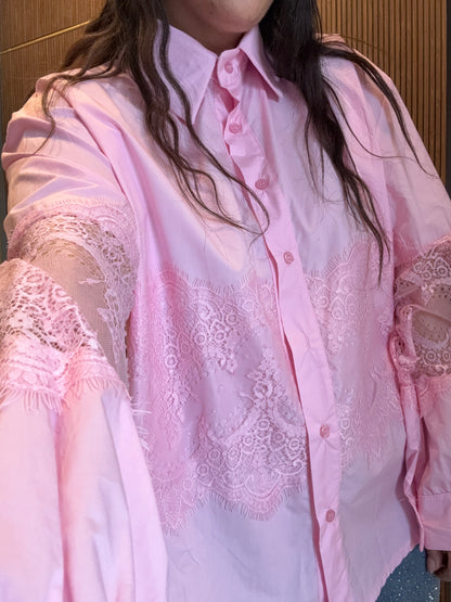 Camicia Cotone & Pizzo