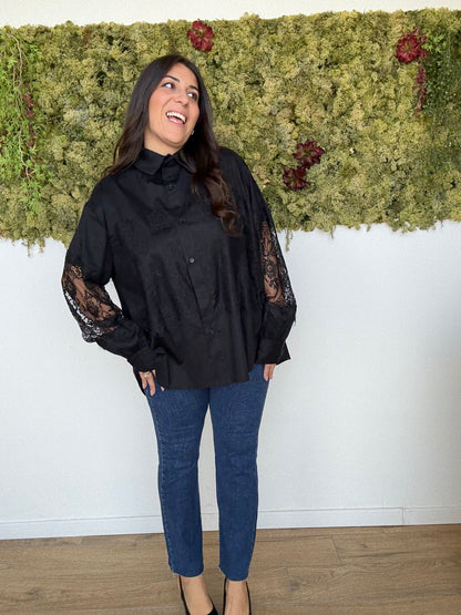 Camicia Cotone & Pizzo