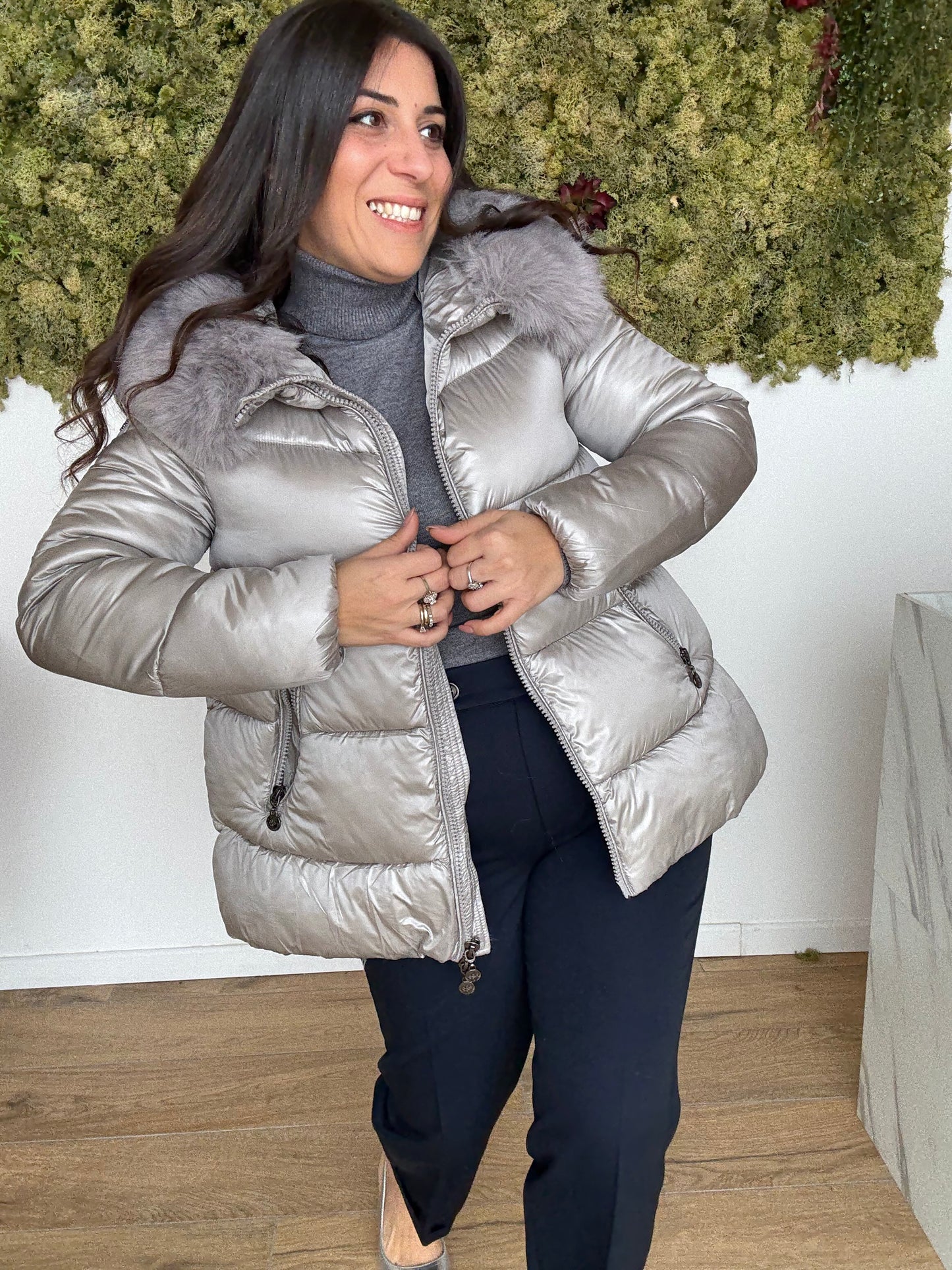 Piumino Corto Pelliccia