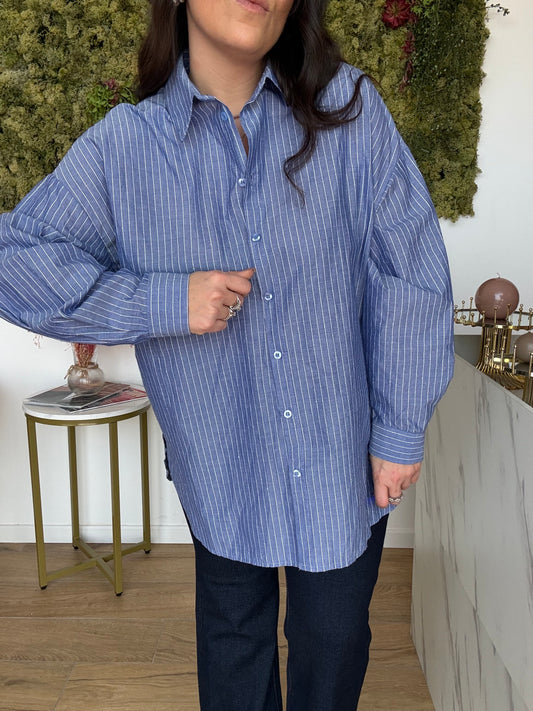 Camicia Over Gessata