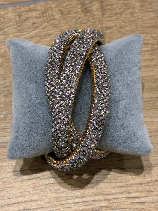 Bracciale Interecciato Strass